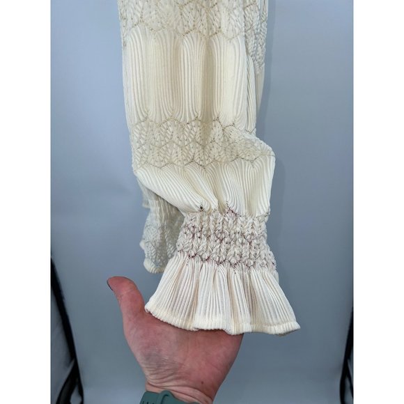 Acacia Women Off Shoulder Blouse Sexy Lace Crochet Tops Long Sleeve Blouse Size - Picture 6 of 9